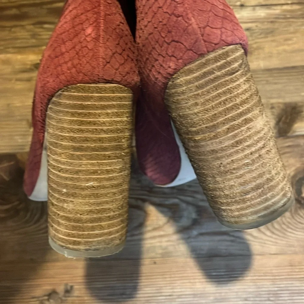 Jeffrey Campbell Oath Suede Croc Ankle Boots - Picture 5 of 14